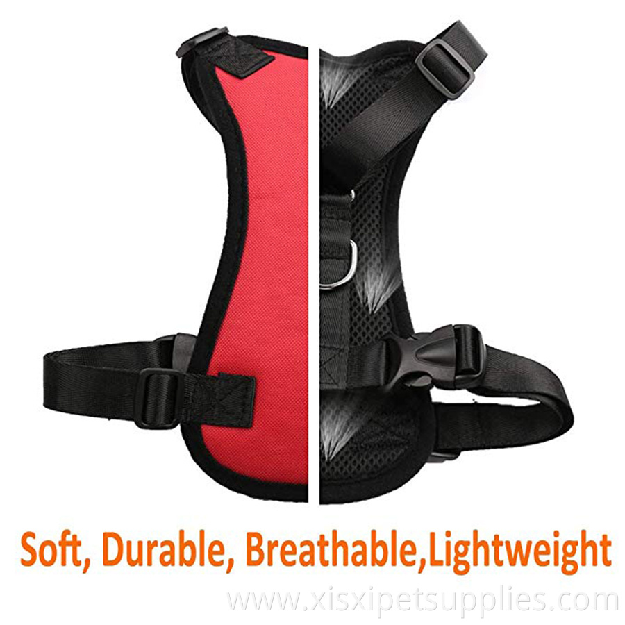 Scarlet Color Dog Safety Vest Harness with Safety Belt